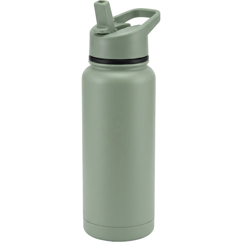 Wyvex Slim Vacuum-Insulated Sports Water Bottle 24 oz Sage Flip-Straw Lid - Product view